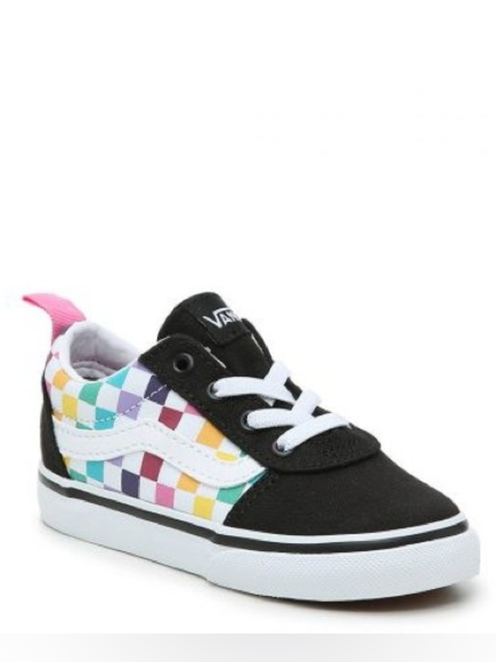 Vans Off The Wall Toddler Rainbow Checkered Skate Slip On Sneakers